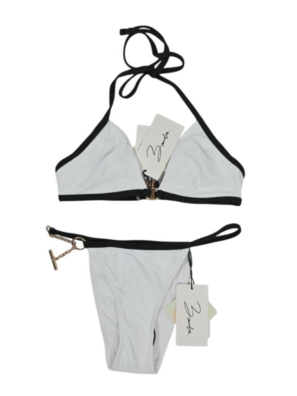 Bamba Swim Dolce Bikini Set in White Black